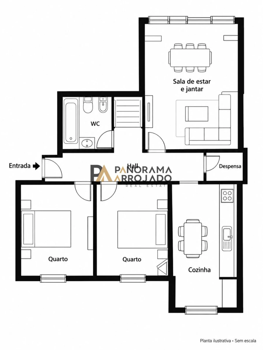 Apartamento T2 para Venda em Falagueira-Venda Nova Planta 1