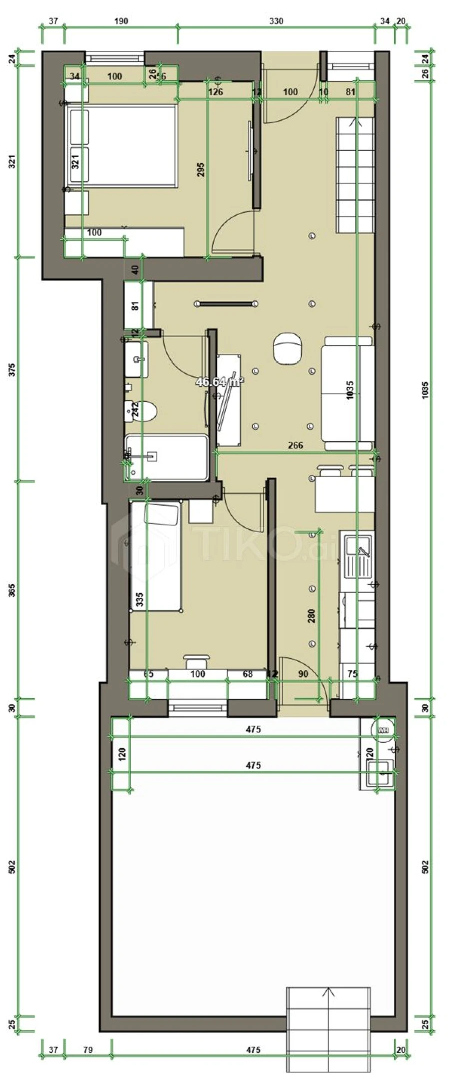 Moradia T4 para Venda em Ventosa Planta 1