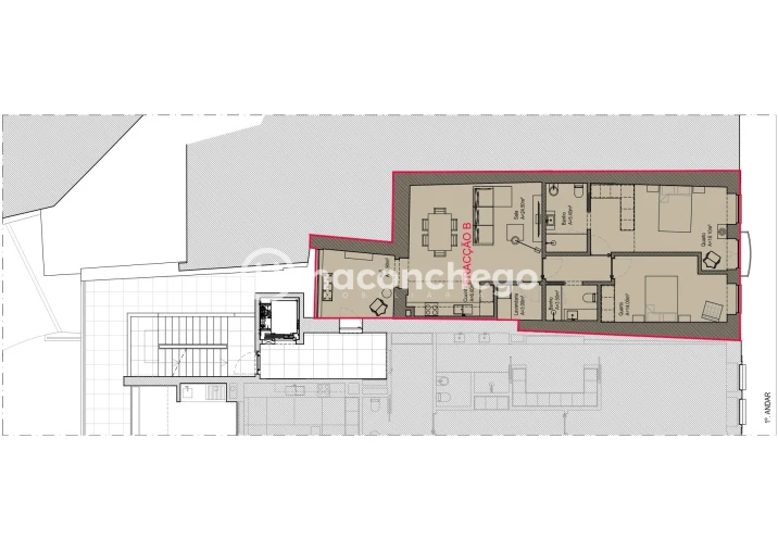 Apartamento T2 para Venda em Barcelos, V.Boa, V.Frescainha Planta 1