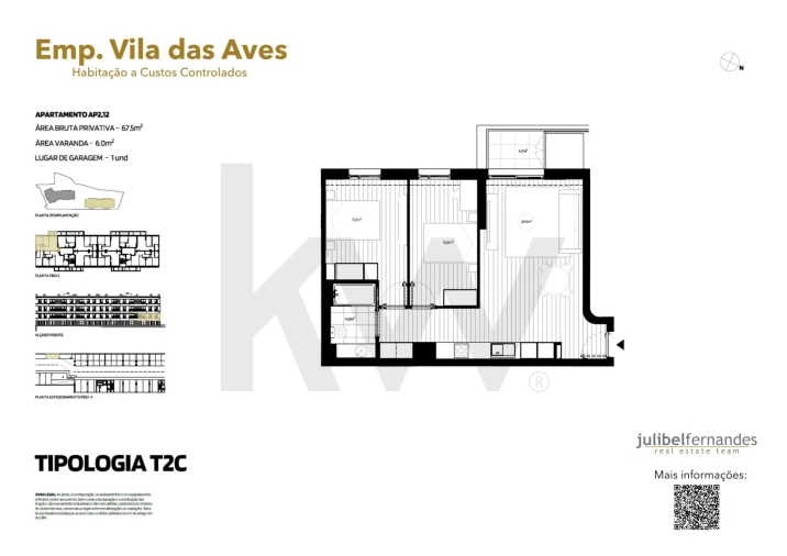 Apartamento T2 para Venda em Vila das Aves Foto 12