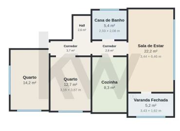 Apartamento T2 para Venda em Rio de Mouro