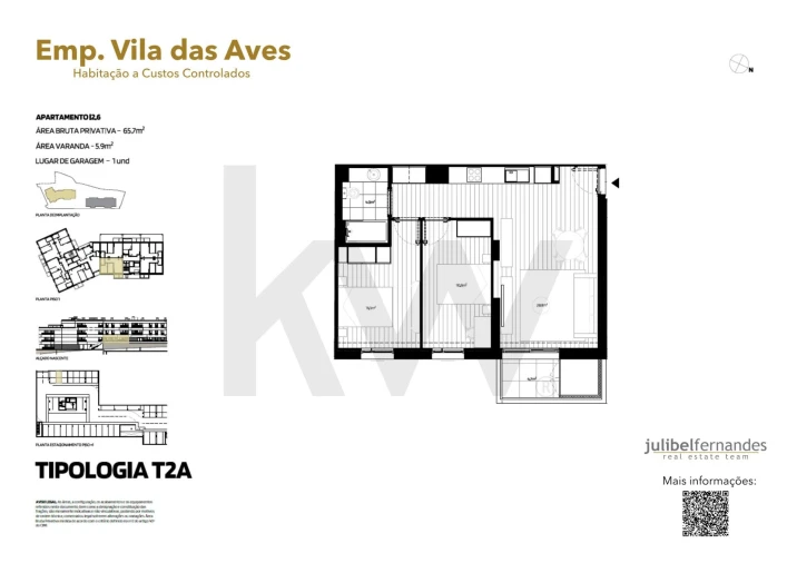 Apartamento T2 para Venda em Vila das Aves Foto 12
