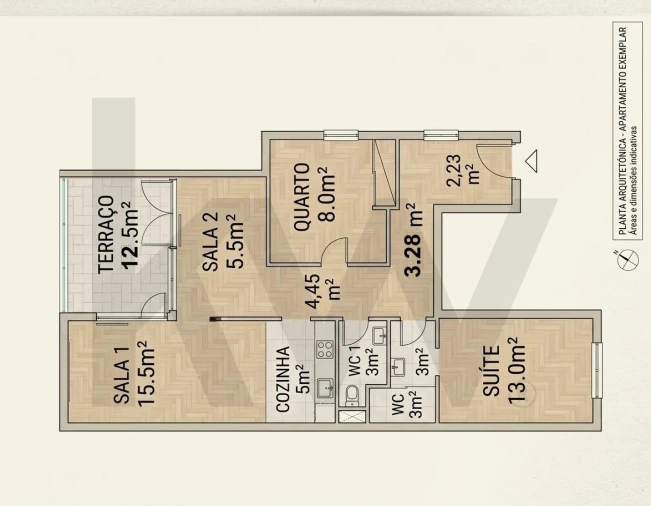 Apartamento T2 para Venda em Misericórdia Planta 1