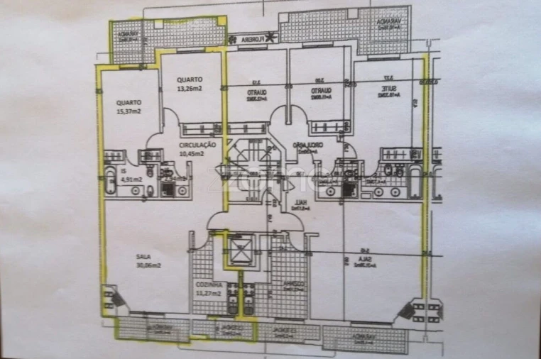 Apartamento T2 para Arrendamento em Carcavelos e Parede Planta 1