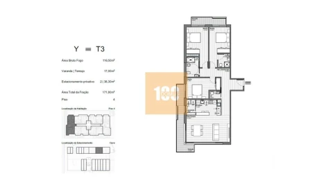 Apartamento T3 para Venda em Santa Marinha e São Pedro da Afurada