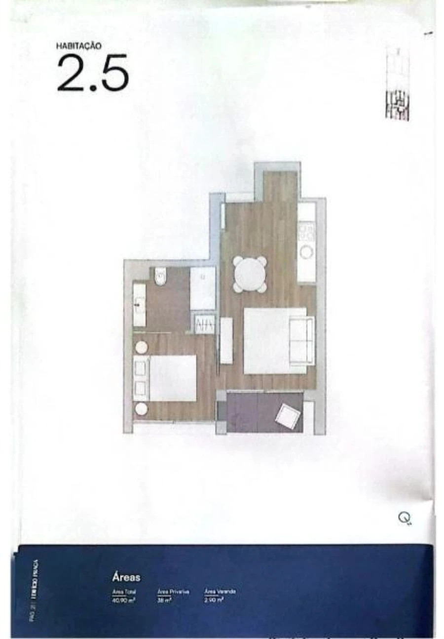 Apartamento T1 para Venda em Cedofeita, Santo Ildefonso, Sé, Miragaia, São Nicolau e Vitória Planta 1