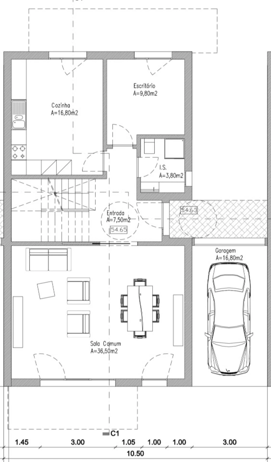 Moradia T3 para Venda em Amor Planta 1