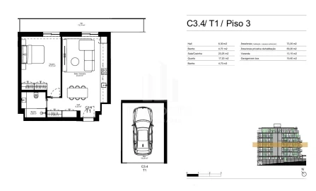 Apartamento T1 para Venda em Gondomar (São Cosme), Valbom e Jovim