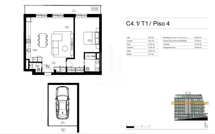Apartamento T1 para Venda em Gondomar (São Cosme), Valbom e Jovim