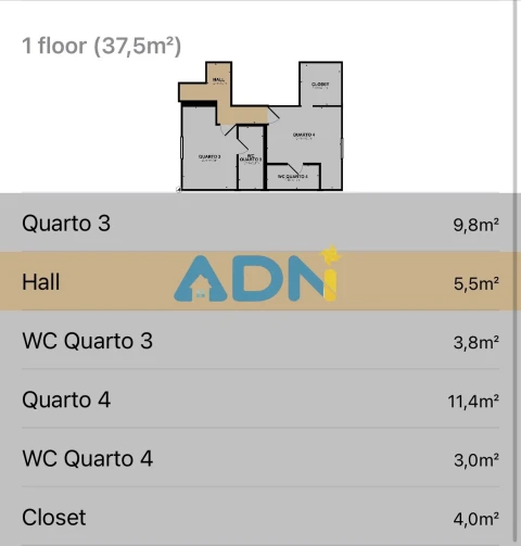 Apartamento T4 para Venda em Moita