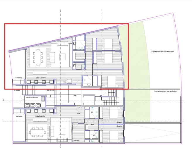 Apartamento T3 para Venda em Cidade da Maia Planta 1