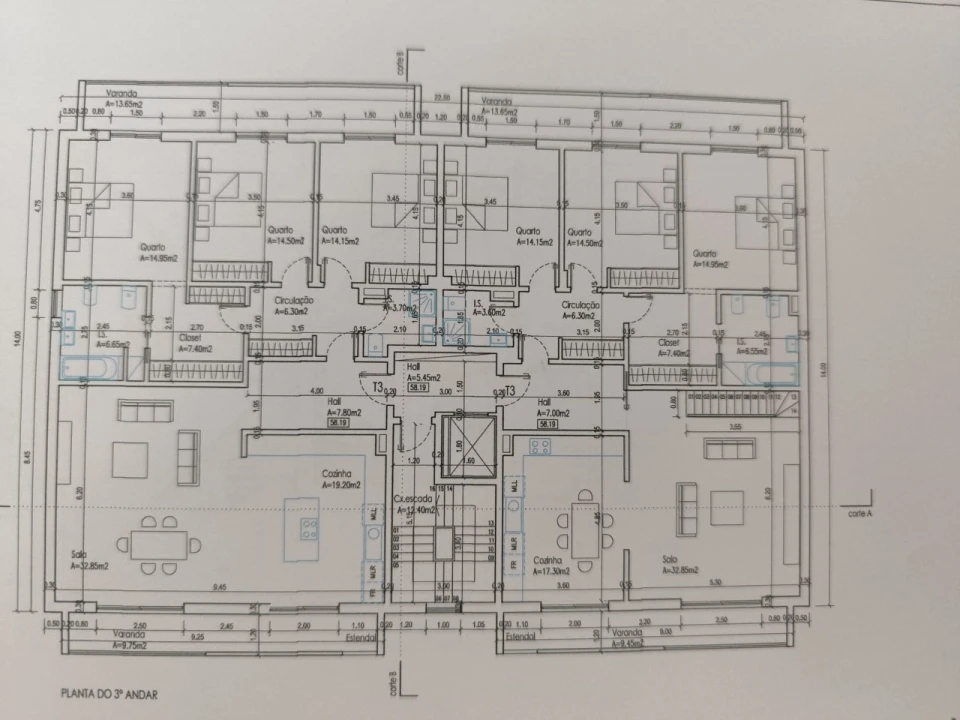 Apartamento T3 para Venda em Pinhal Novo Planta 3