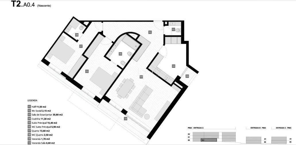 Apartamento T2 para Venda em Lordelo do Ouro e Massarelos Planta 1