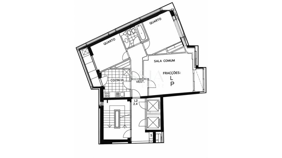 Apartamento T2 para Venda em Cedofeita, Santo Ildefonso, Sé, Miragaia, São Nicolau e Vitória Planta 1