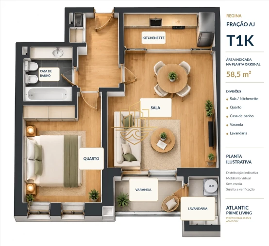 Apartamento T1 para Venda em Lordelo do Ouro e Massarelos Planta 1