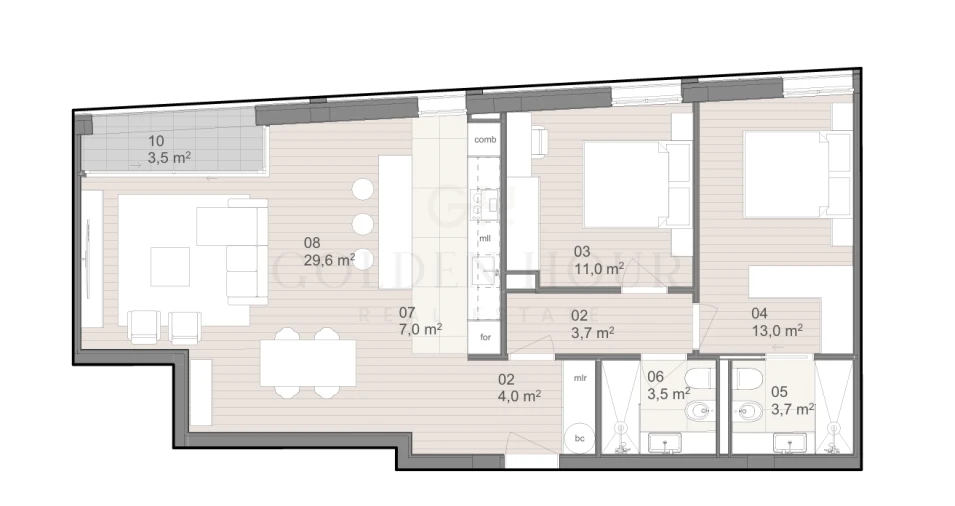 Apartamento T2 para Venda em São Felix da Marinha Planta 1
