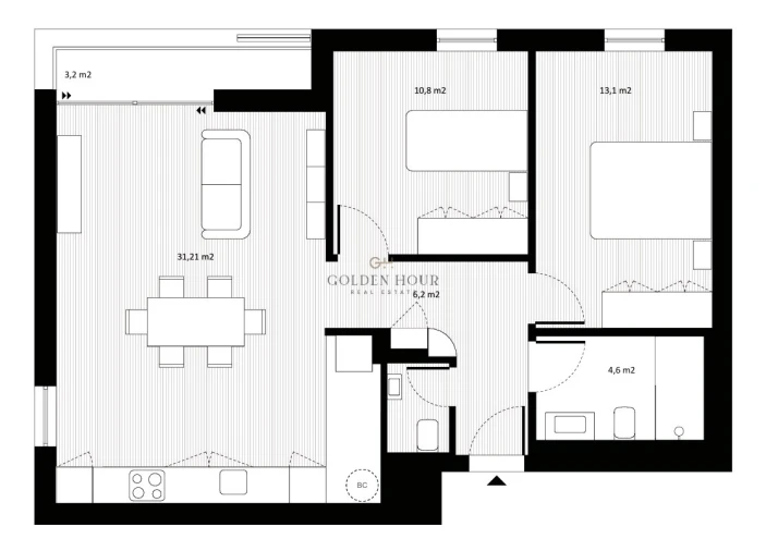 Apartamento T2 para Venda em Rio Tinto Planta 1