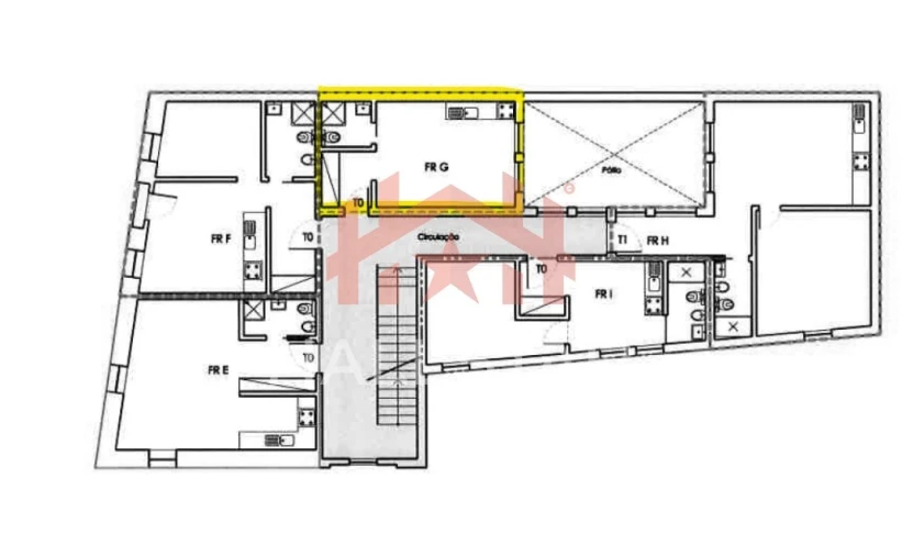 Apartamento T0 para Venda em Leiria, Pousos, Barreira e Cortes Planta 1