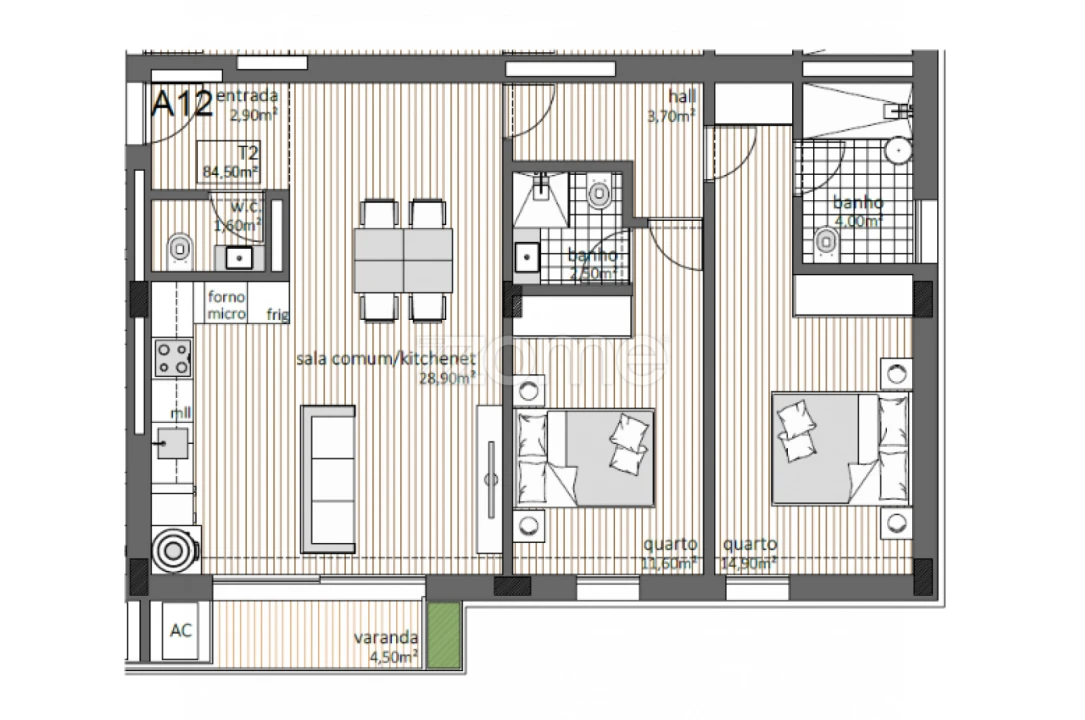 Apartamento T2 para Venda em Paranhos Foto 15