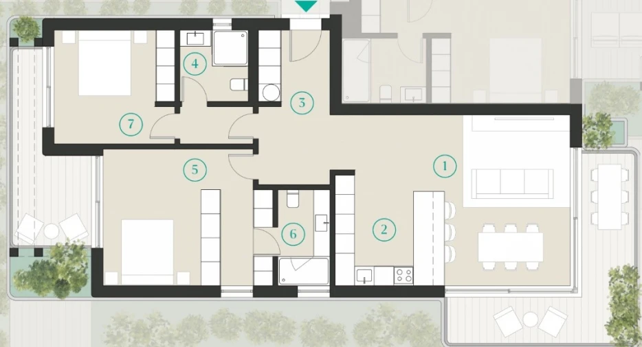 Apartamento T2 para Venda em Quarteira Planta 1