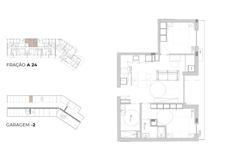 Apartamento T2 para Venda em Oliveira do Douro Planta 1