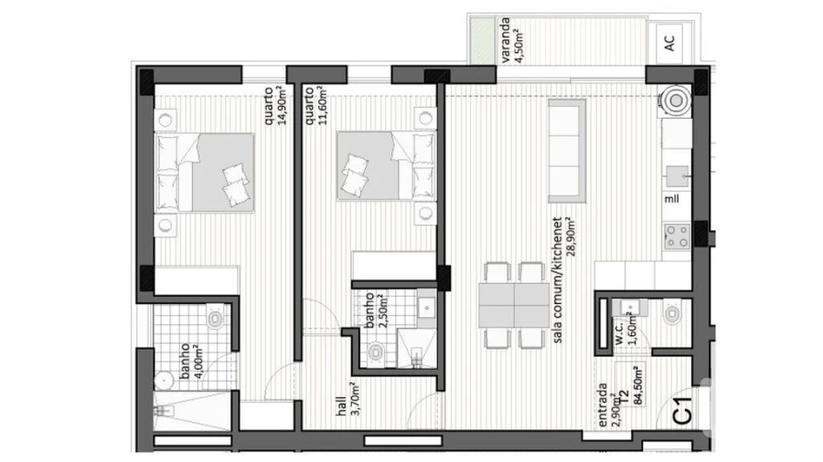 Apartamento T2 para Venda em Paranhos Foto 9