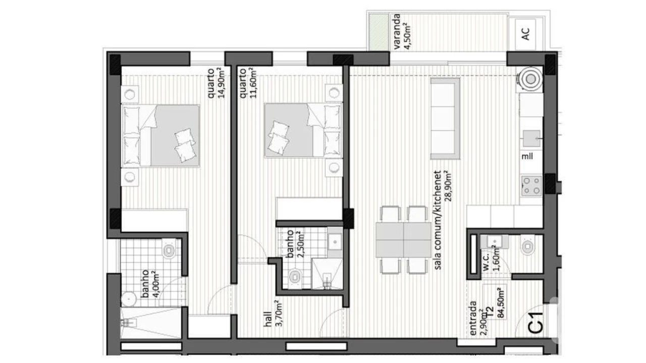 Apartamento T2 para Venda em Paranhos Foto 9
