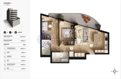 Apartamento T2 para Venda em Mafamude e Vilar do Paraíso