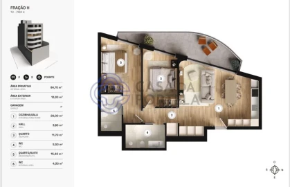 Apartamento T2 para Venda em Mafamude e Vilar do Paraíso