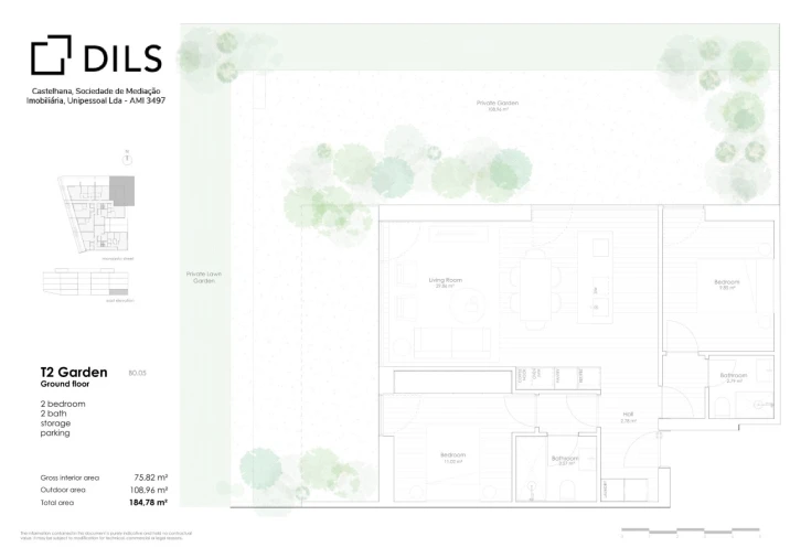 Apartamento T2 para Venda em Paranhos Planta 1