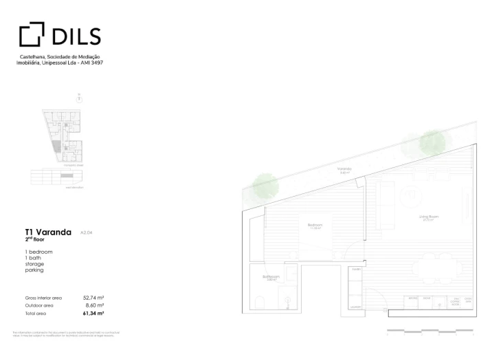 Apartamento T1 para Venda em Paranhos Planta 1