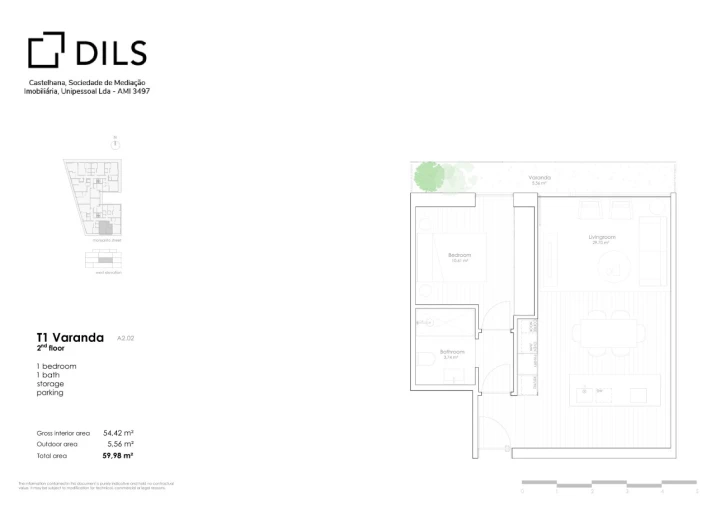 Apartamento T1 para Venda em Paranhos Planta 1
