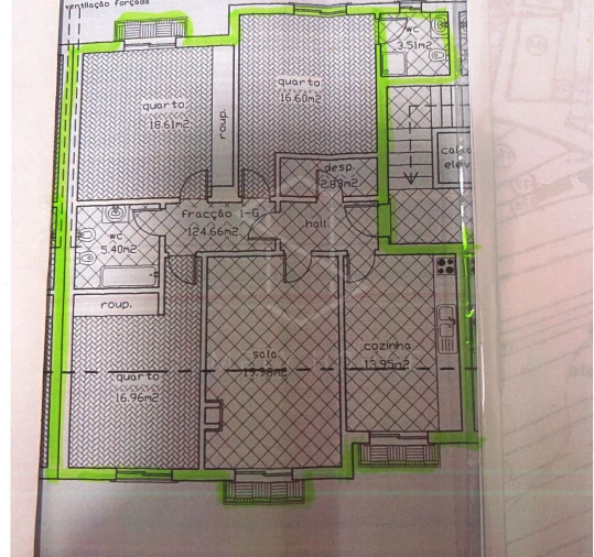Apartamento T3 para Venda em Turquel Planta 1