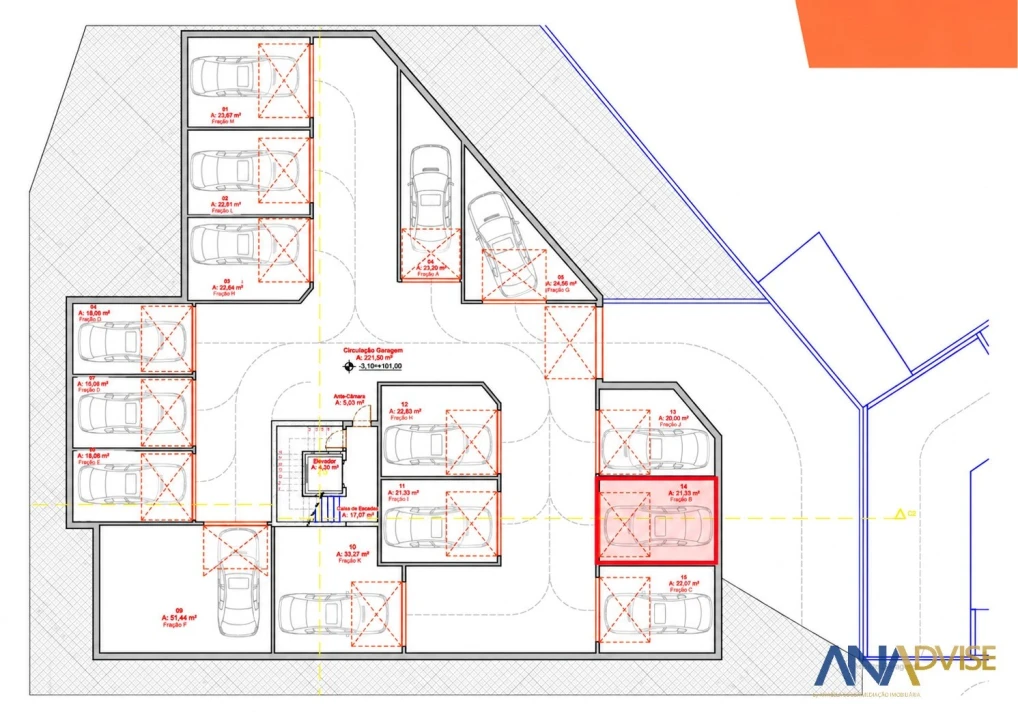 Apartamento T2 para Venda em Viseu Planta 2