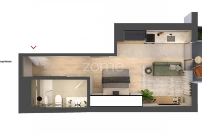 Apartamento T1 para Venda em Mafamude e Vilar do Paraíso