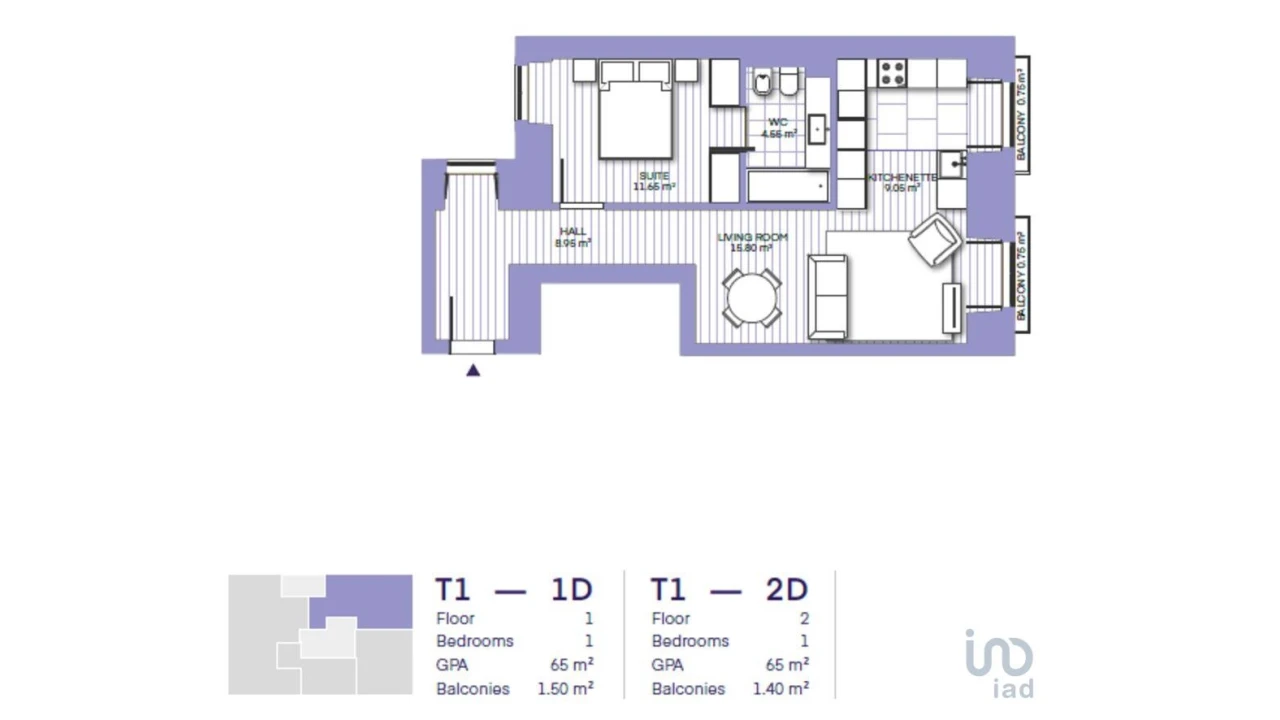 Apartamento T1 para Venda em Santa Maria Maior Foto 7