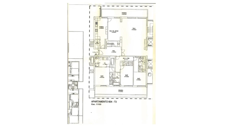 Apartamento T3 para Venda em Quarteira Planta 1