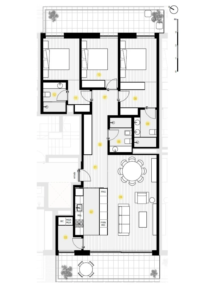 Apartamento T3 para Venda em Canidelo Planta 1