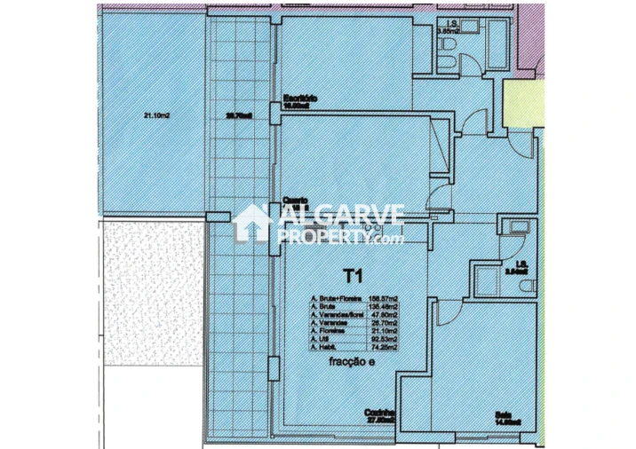 Apartamento T2 para Venda em Albufeira e Olhos de Água Planta 1