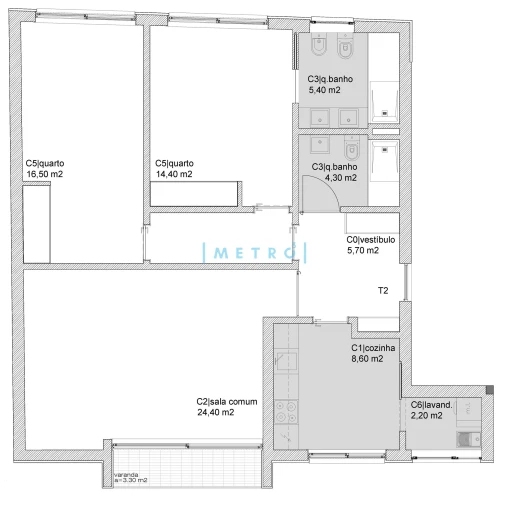 Apartamento T2 para Venda em Rio Tinto Foto 5