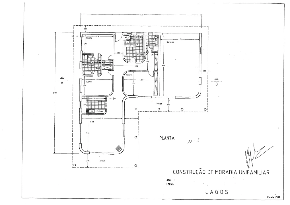 Moradia T4 para Venda em Lagos (São Sebastião e Santa Maria) Planta 2