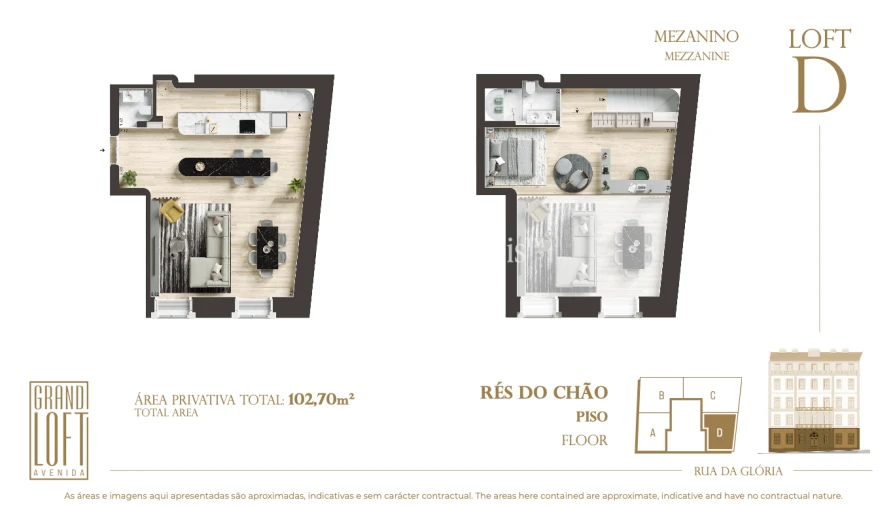 Apartamento T1 para Venda em Santo António Planta 1