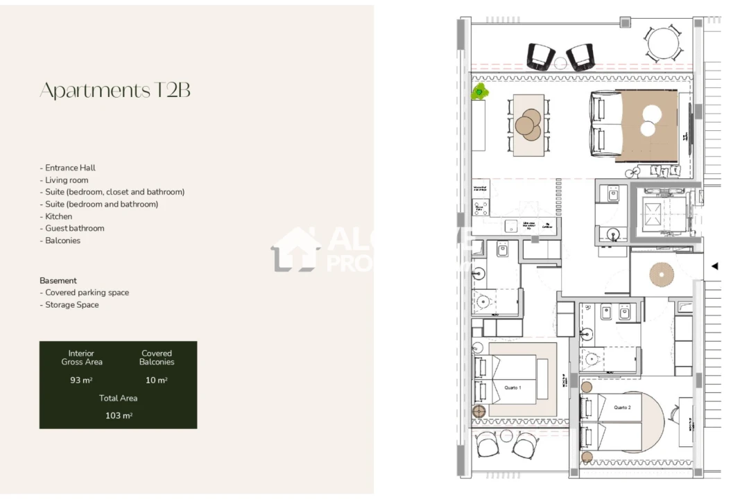 Apartamento T2 para Venda em Altura Planta 2