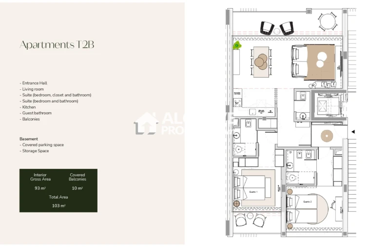 Apartamento T2 para Venda em Altura Planta 2