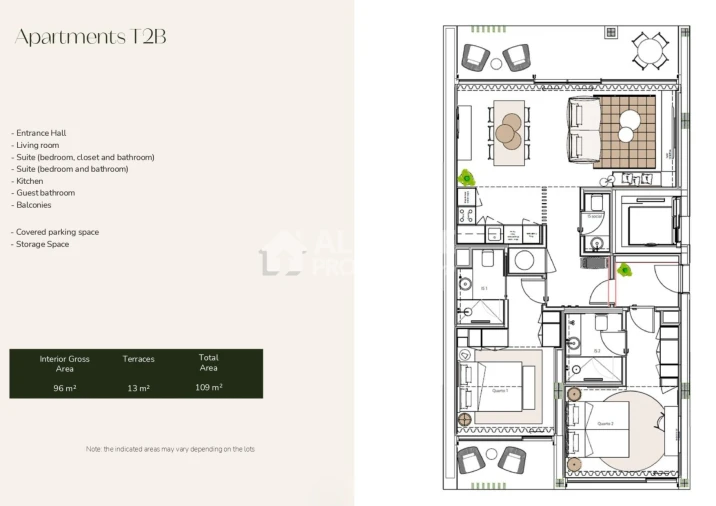 Apartamento T2 para Venda em Altura Planta 5