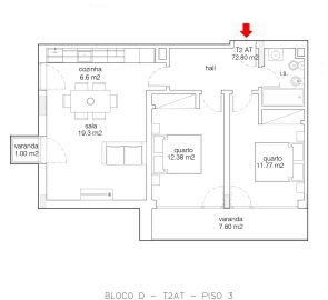 Apartamento T2 para Venda em Buarcos