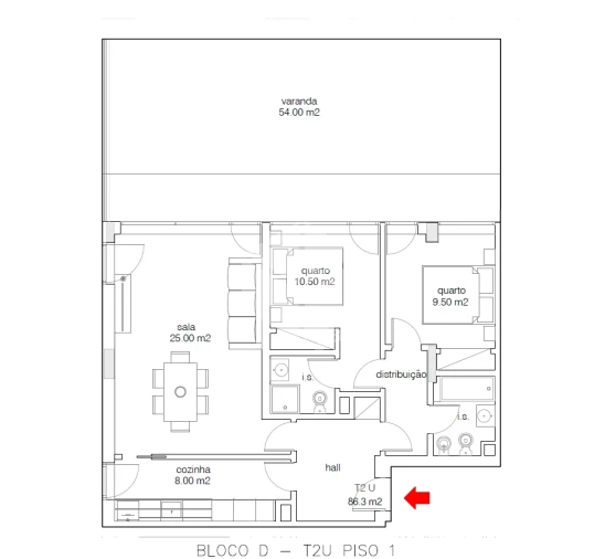 Apartamento T2 para Venda em Buarcos Foto 8