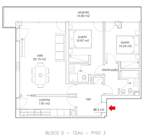 Apartamento T2 para Venda em Buarcos