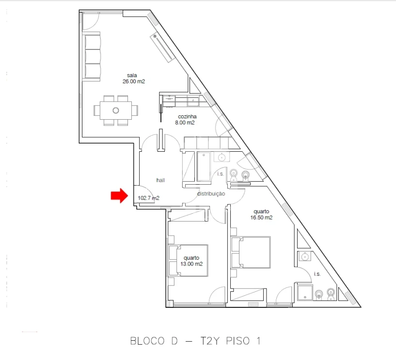 Apartamento T2 para Venda em Buarcos Foto 9