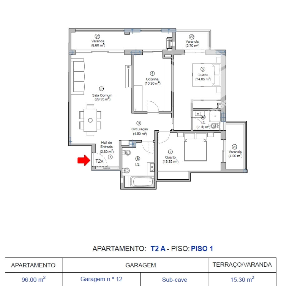 Apartamento T2 para Venda em Tavarede Foto 9
